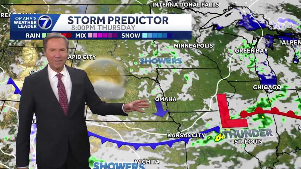Breezy and cool Thursday in Omaha and a very small shower chance - KETV