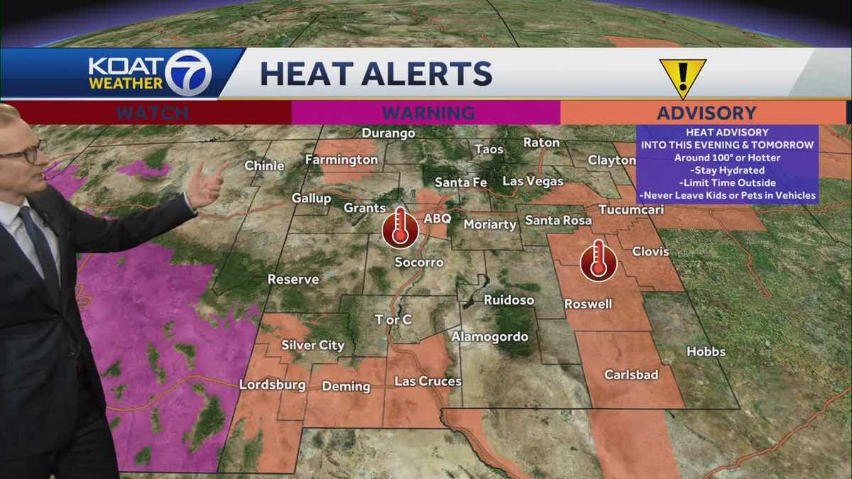 New Mexico forecast: Record-challenging heat with isolated storms