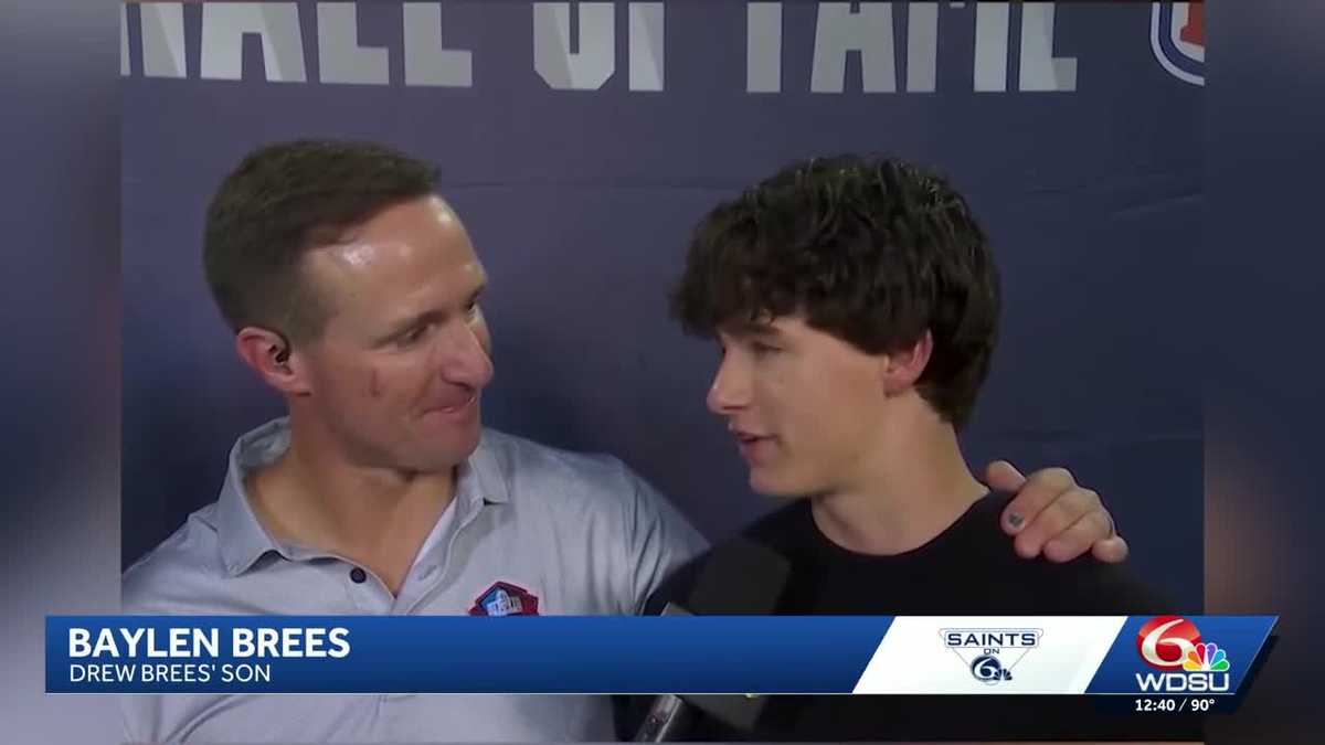 Sweet moment: Drew Brees' son Baylen reflects on his father's legacy
