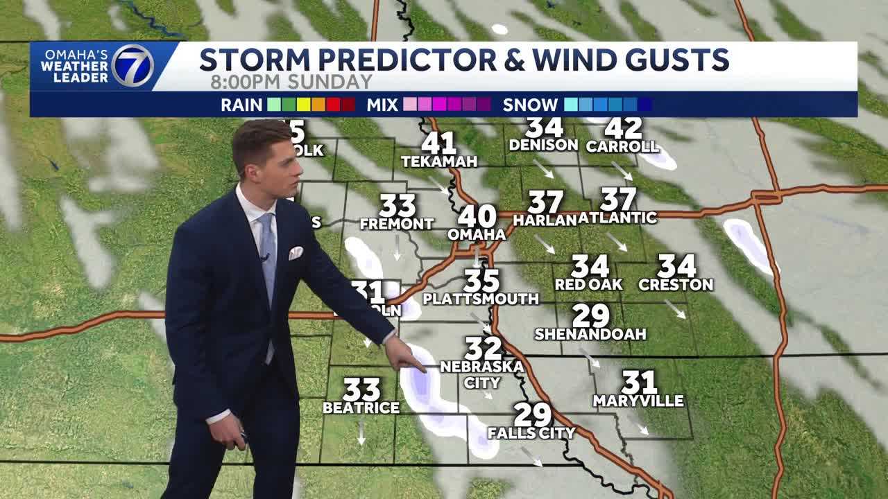 Watching for brief snow squalls and very gusty winds Sunday afternoon & evenings