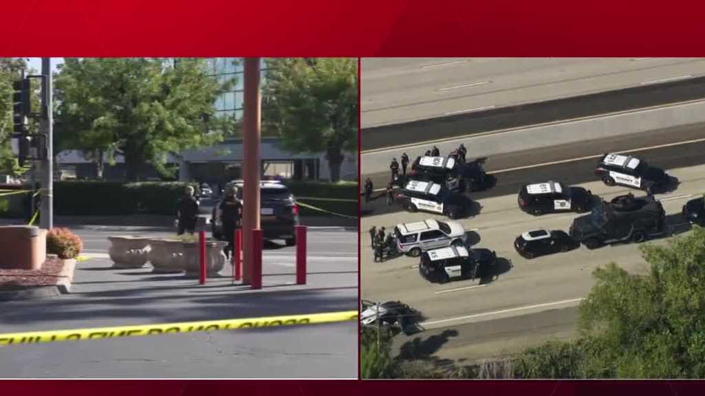 Photo: KCRA Deadly shooting and freeway standoff