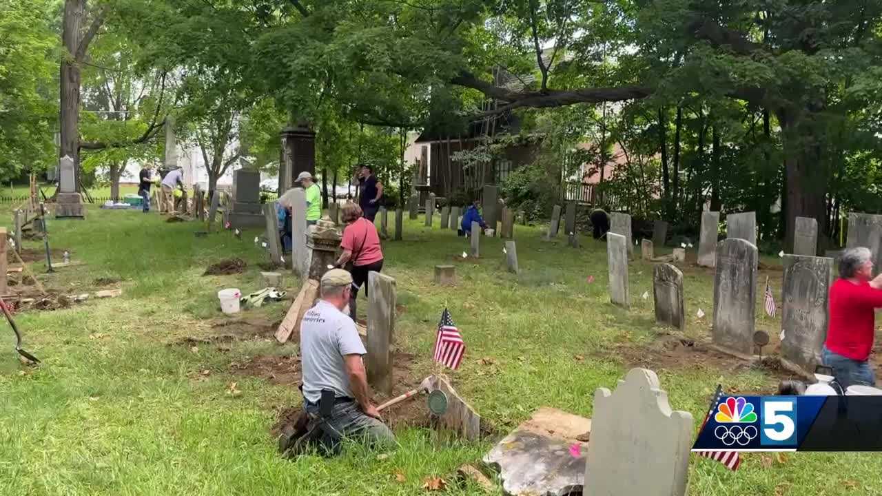 Dozens in Milton gather to give a new shine to the Milton Village cemetery - Vimarsana News