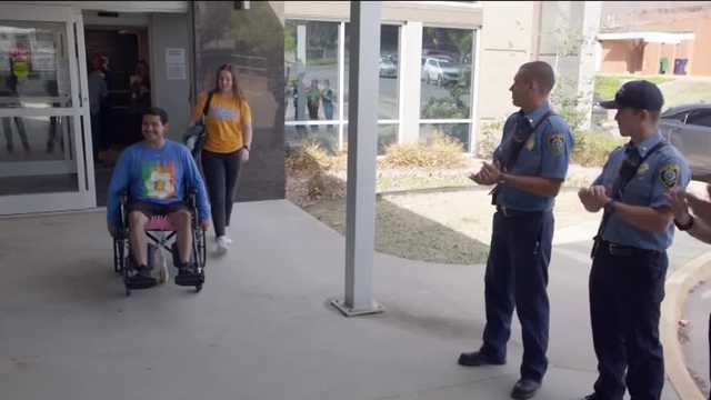 Volunteer firefighter met with cheers as he leaves hospital - Vimarsana News