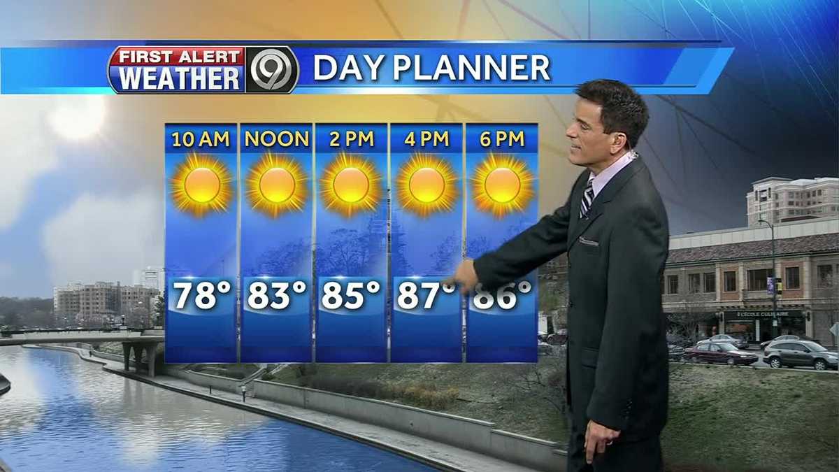 First Alert: Sunny Sunday with highs in the upper 80s