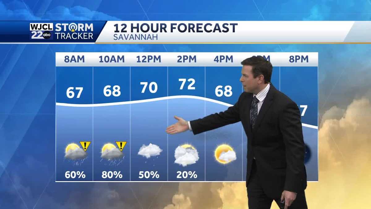 Showers and thunderstorms this morning with gusty winds possible - WJCL
