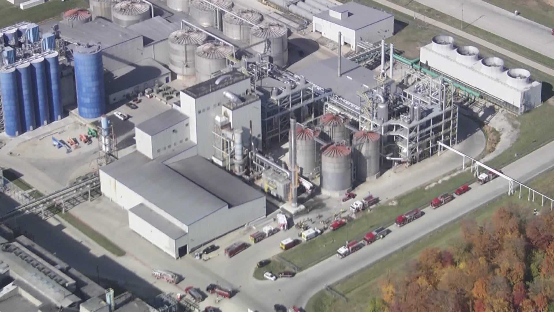 Fire at Aztalan Bio ethanol plant in Jefferson County - WISN