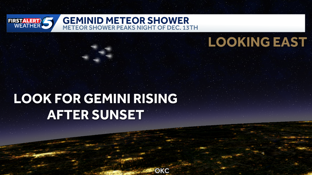 Will you be able to see the Geminid meteor shower this weekend over Oklahoma?