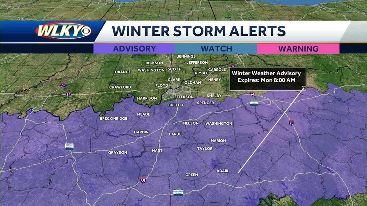 Winter Storm Warning and Advisories for Tonight