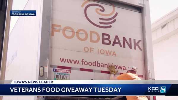 food bank of iowa plans giveaway tuesday for veterans