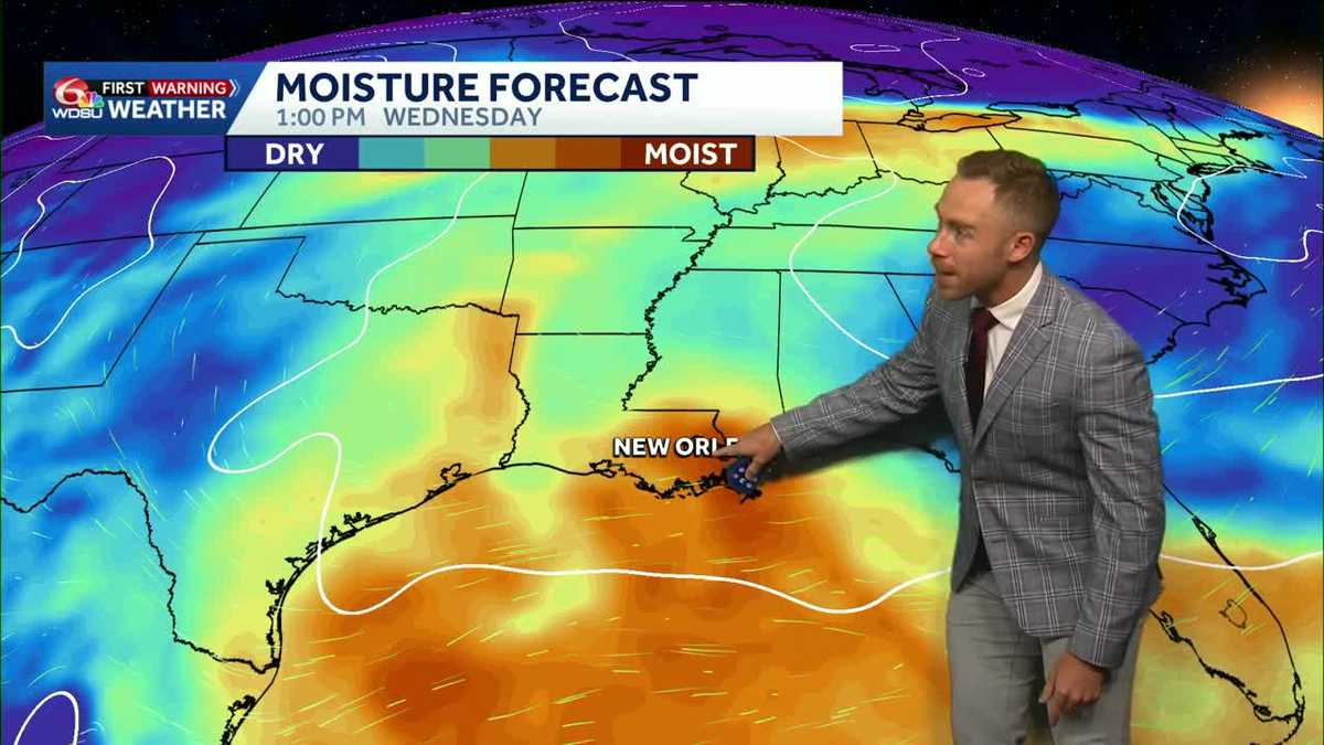 Scattered storms through Wednesday ahead of drier, less muggy days late week!
