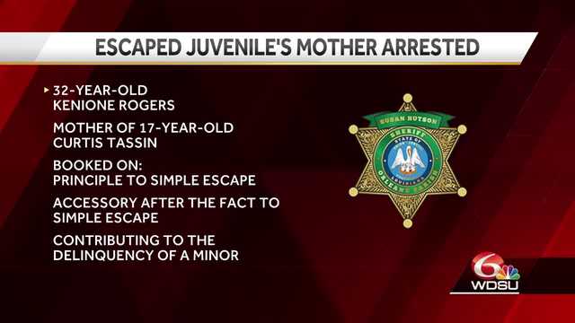 New Orleans Curtis Tassin mother arrested escape - Vimarsana News