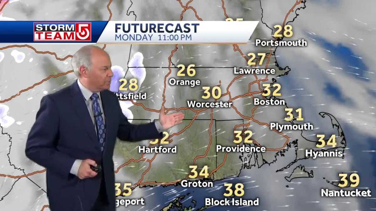 Video: Slippery spots to develop Monday night with freezing fog