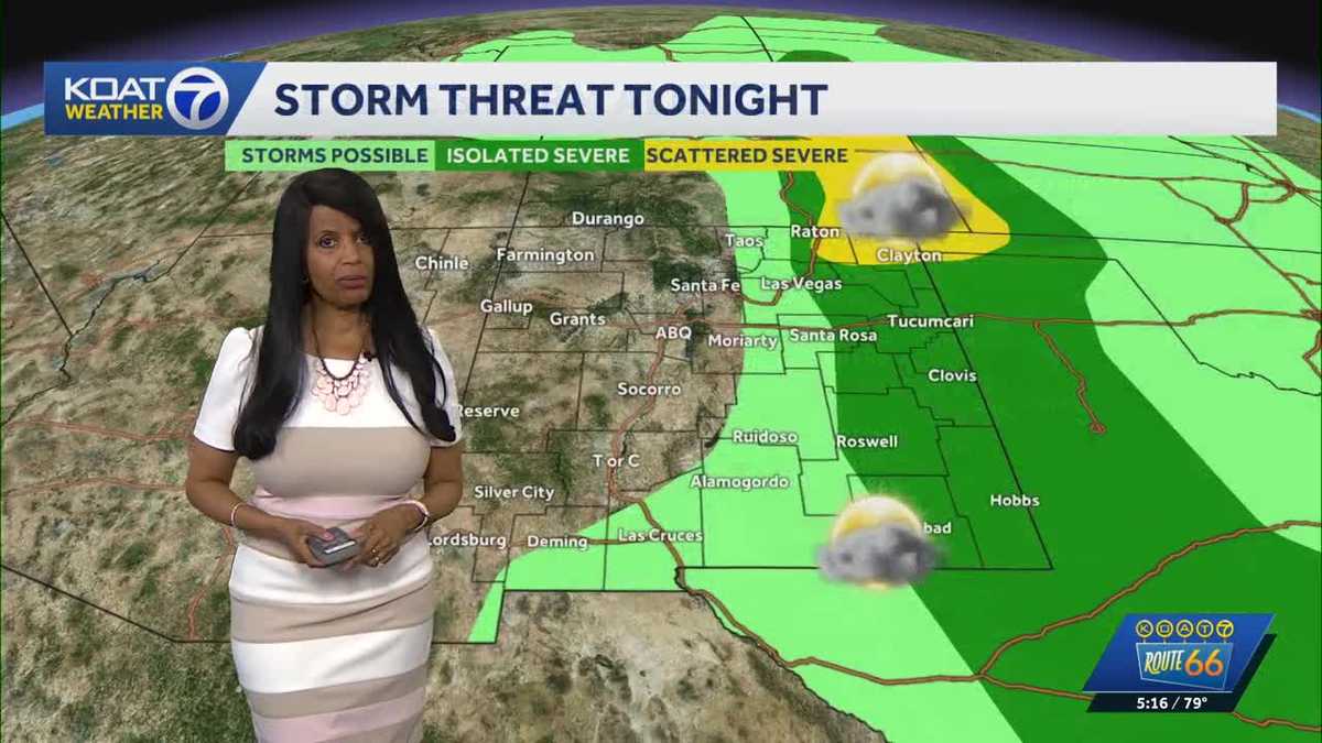 Strong to severe storms this evening for eastern New Mexico