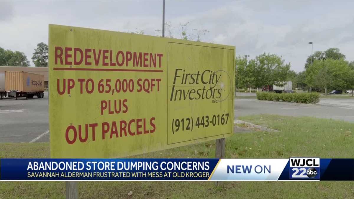 Old Kroger on Savannah's southside illegal dumping spot