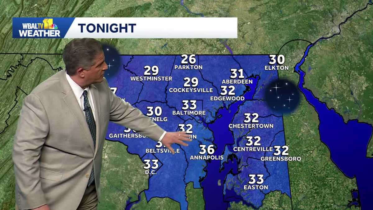 Freezing temps likely for Maryland tonight