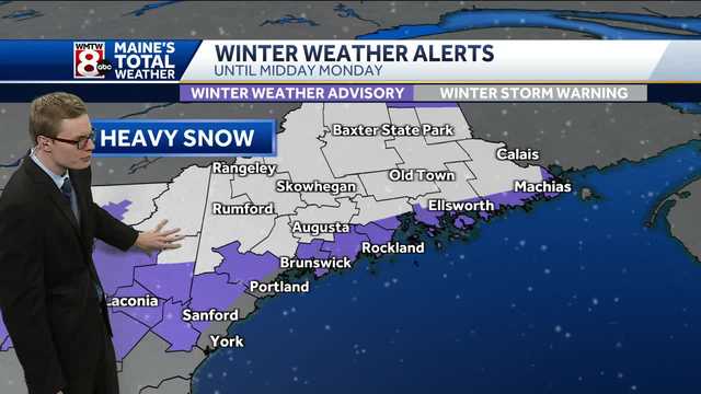 Messy Monday morning expected with rain/snow showers