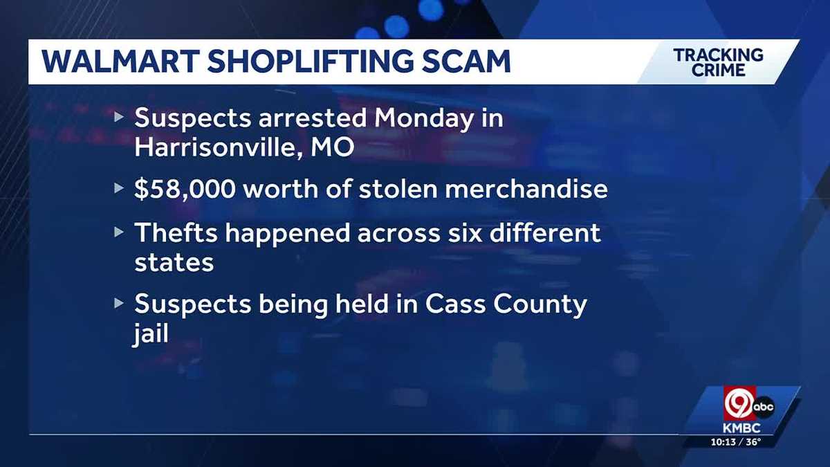 Harrisonville police arrest two in $58K multistate Walmart theft