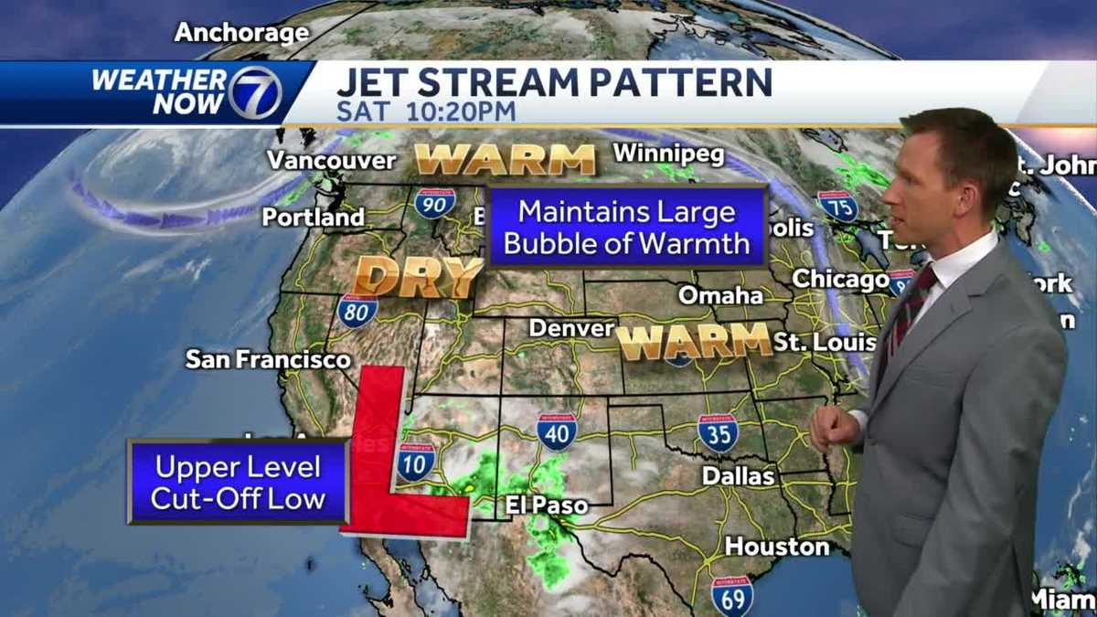 Very dry, very warm Sunday through the start of the week