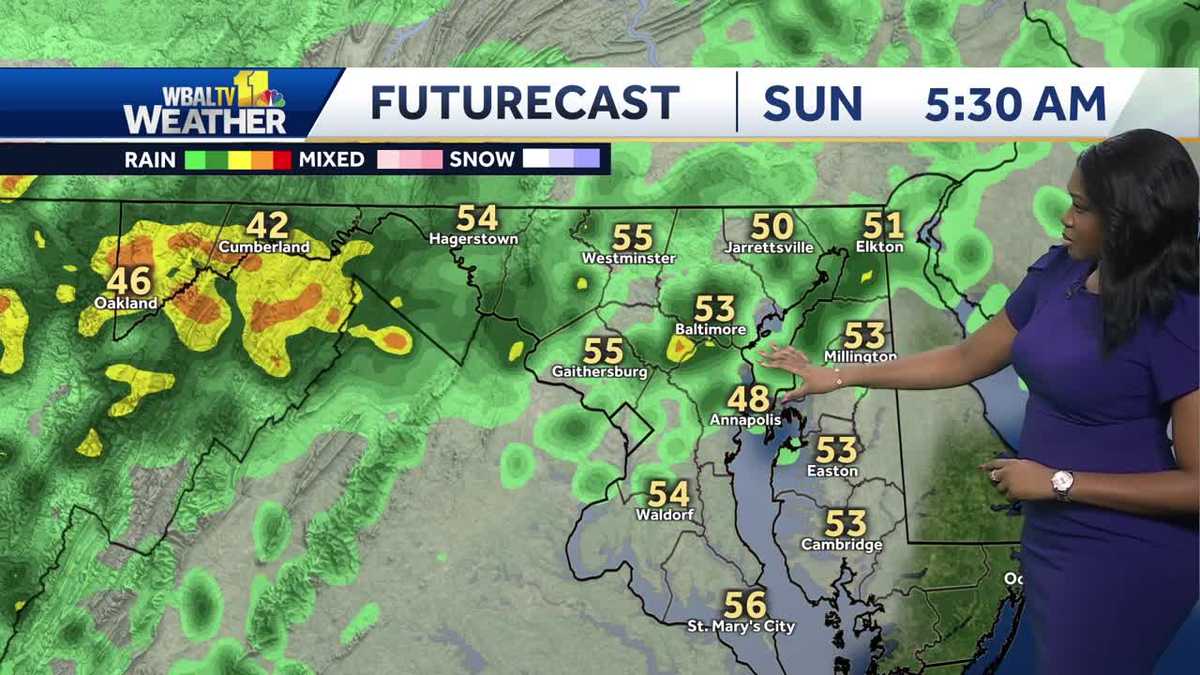 Rainy weekend ahead and warmer temps in the 50's
