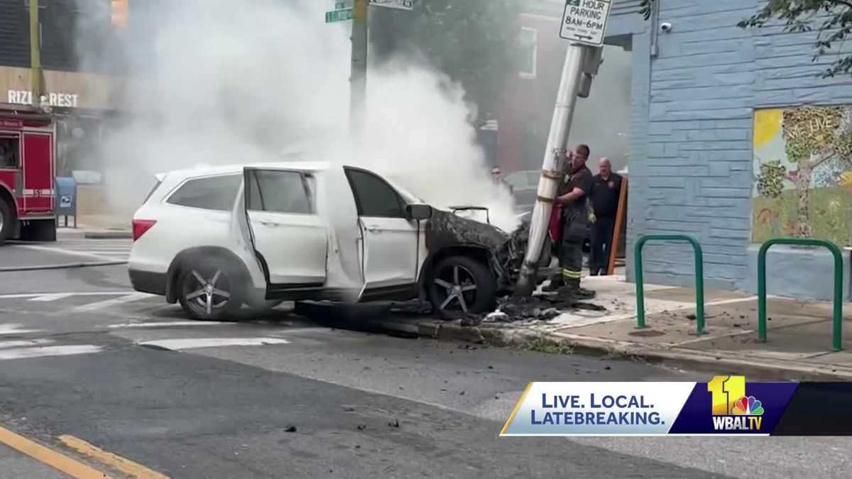 Car theft and accident in East Baltimore lead to arrests