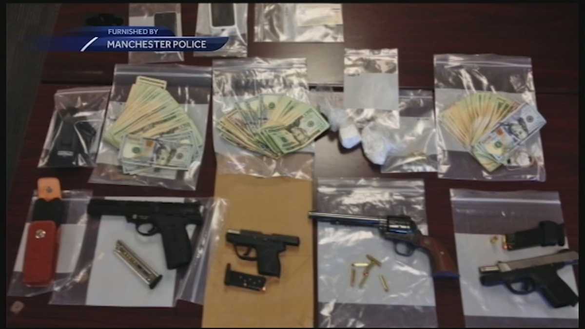 Drugs, guns, money seized in Manchester raid