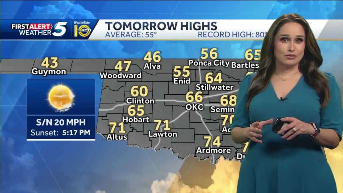 Cold front moves in on Tuesday