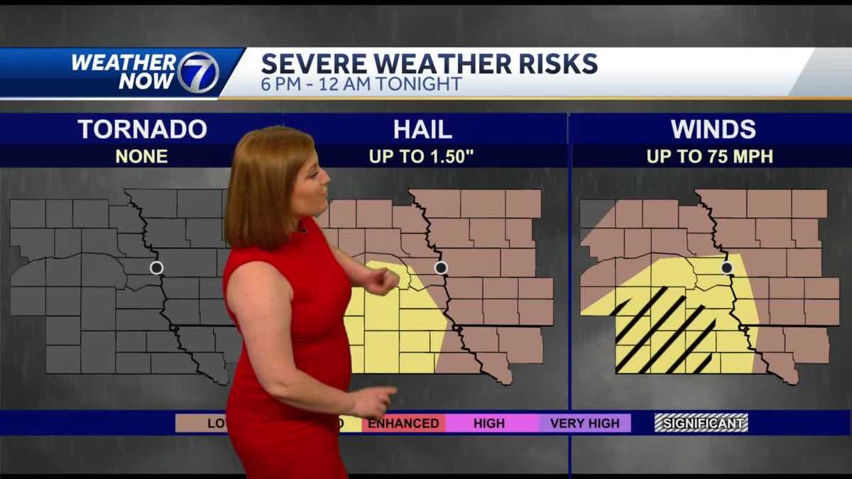 Strong to severe storms possible Friday night