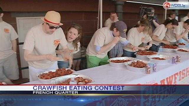 Which Mackel ate the most mud bugs at Saturday’s eating contest?
