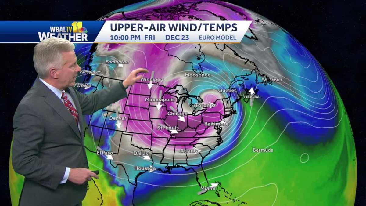 Bitterly cold in Maryland as conditions change into Friday