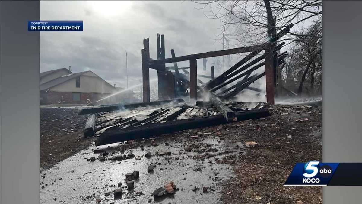 Enid family loses part of its home in devastating fire - KOCO