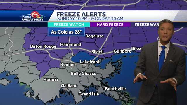 New Orleans Freeze Warnings Sunday forecast - Vimarsana News