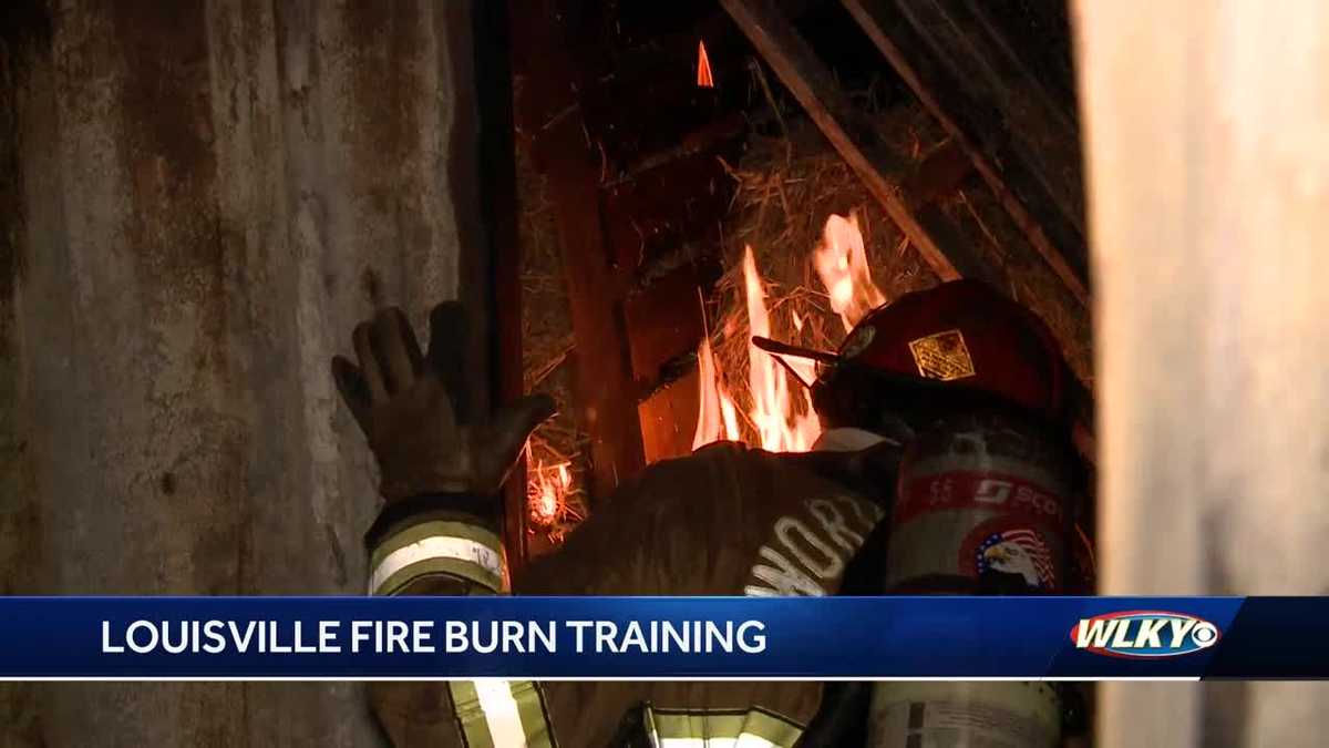 Louisville fire recruits get live burn training