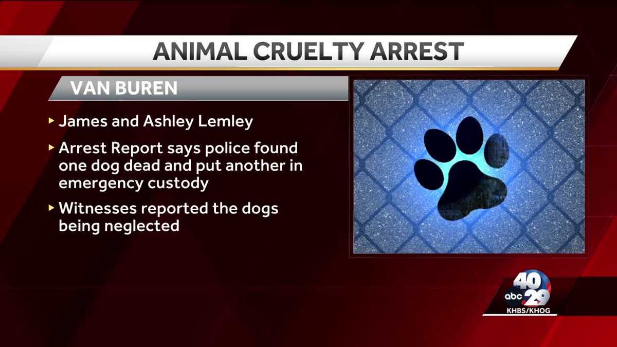 Van Buren couple arrested for animal cruelty after dog dies in extreme heat