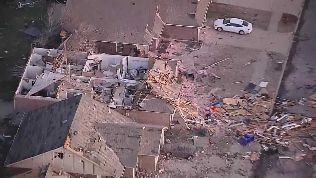 Norman Tornado Damage Sky 5 shows extent of severe storm damage