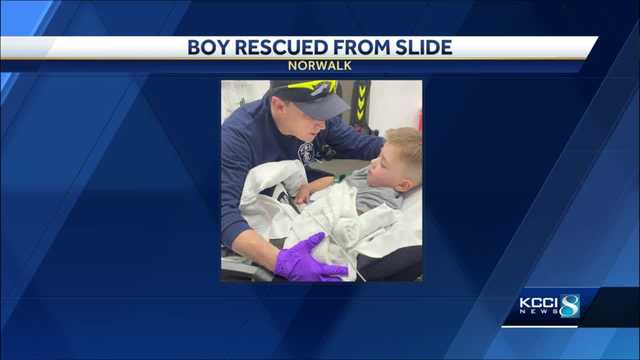 Firefighter in Norwalk stays by 5-year-old as he is rescued from slide - Vimarsana News