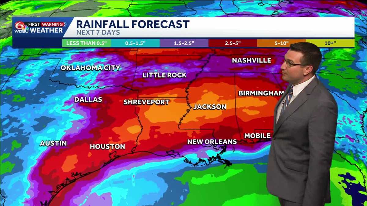 Spotty storms through the weekend before better chances next week