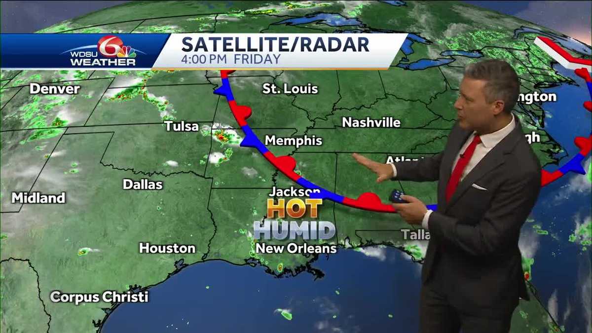 New Orleans forecast storms heat weekend pride parade