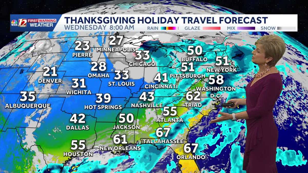 Breezy and mild Wednesday, much colder Thanksgiving