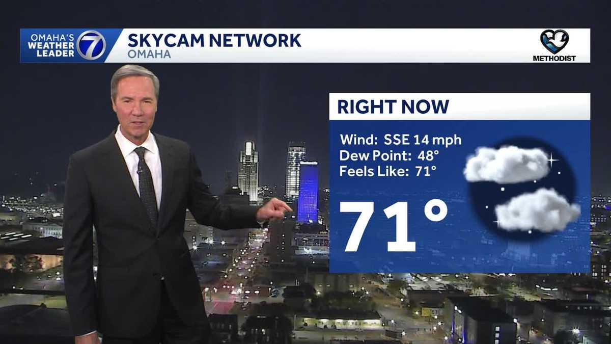 Very mild tonight around the Omaha metro area