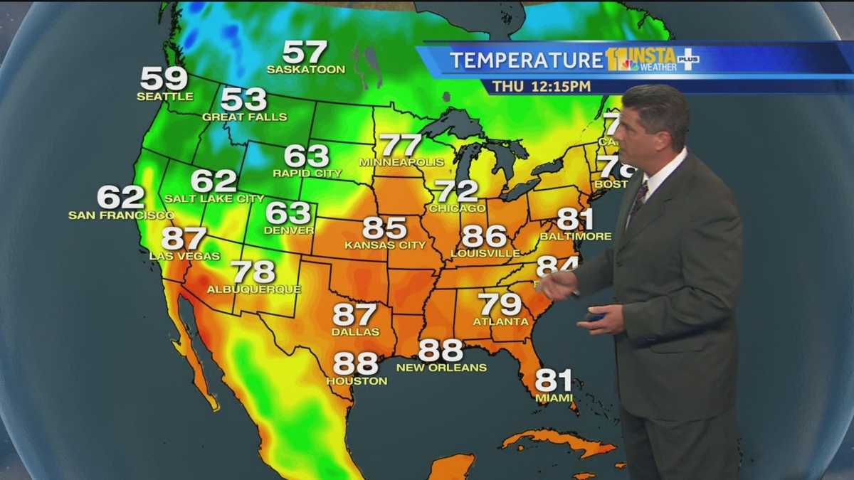 Warm, humid day ahead, but cold front coming
