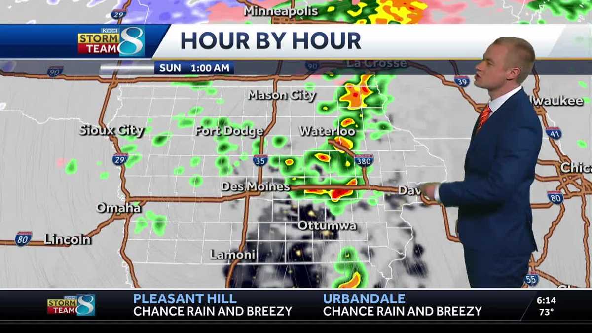 Des Moines weather: Storm chance and a gloomier Sunday