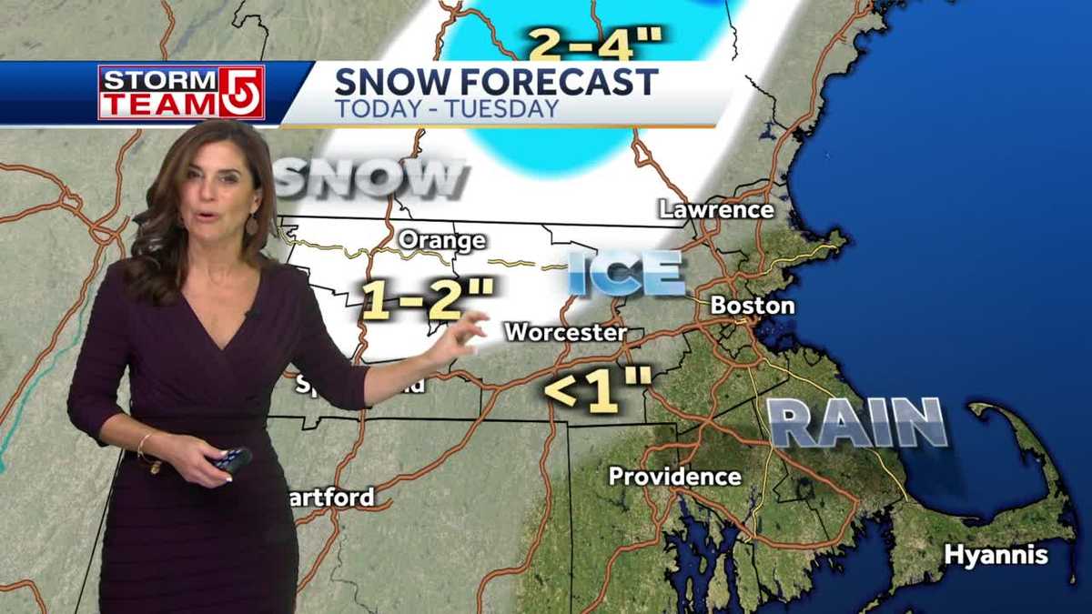 Video: Wintry mix moves in; heavier rain expected later