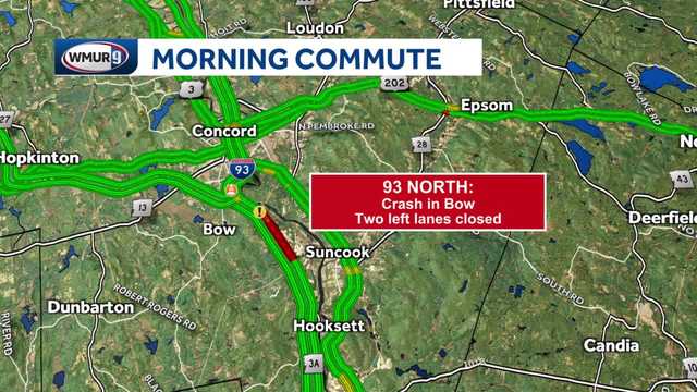 2 lanes closed on I-93 north in Bow, New Hampshire, after crash - Vimarsana News