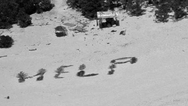 'HELP' sign on beach points rescuers to men stuck on island - Vimarsana News