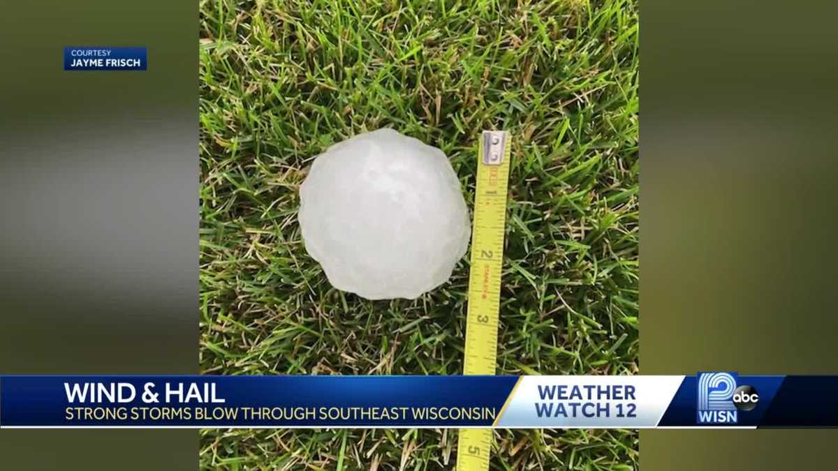 Massive hail hits parts of Wisconsin