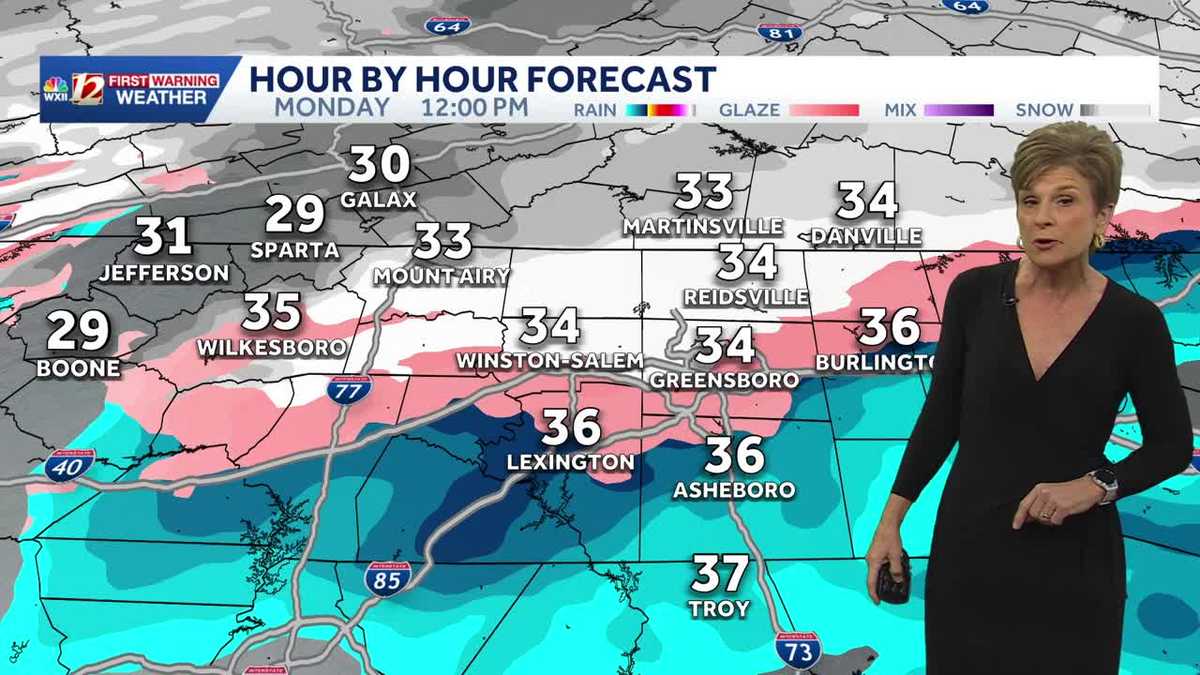 Winter weather advisory for snow chances in North Carolina