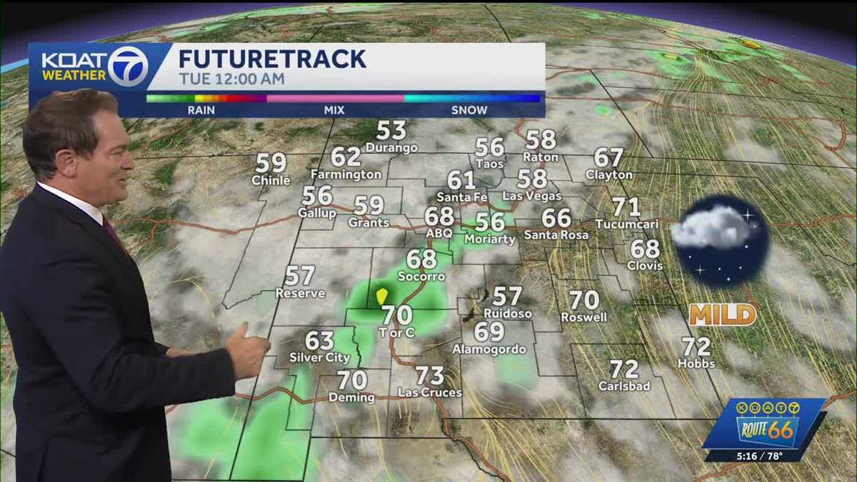 Monsoon storms favor the west and north this afternoon with temperatures back above average.