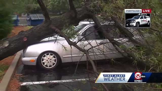 First Alert Meteorologist Nick Bender at storm damage in Overland Park. - Vimarsana News