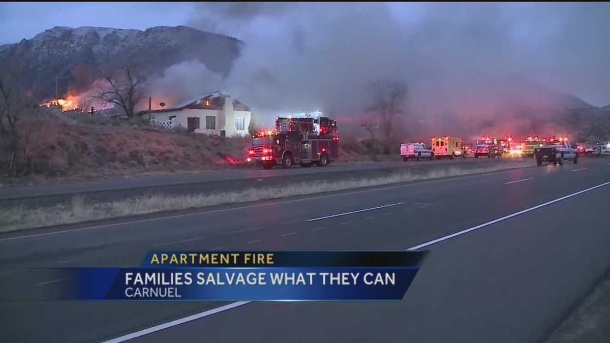 Families salvage what they can after apartment fire