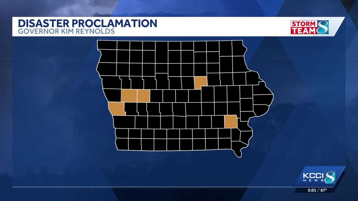 Governor Reynolds issues disaster proclamation for counties
